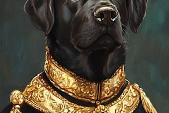 create a pet portrait, dog portrait cat portrait