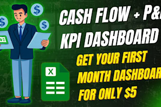 help with cash flow, profit and loss and KPI dashboard, win goverment contracts