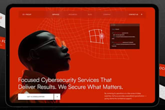 design squarespace webflow cyber security website data protection website