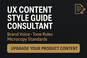 create a UX writing style guide with brand voice, tone rules and microcopy