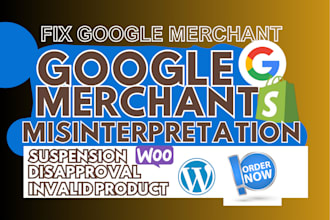 fix google merchant center, suspension or misinterpretation