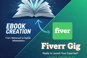 convert your manuscript, word or PDF into a professional kindle, epub, PDF ebook