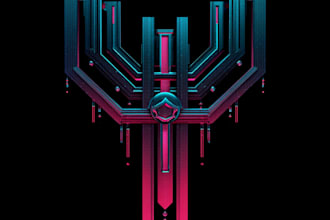 design futuristic cyberpunk logo or typography
