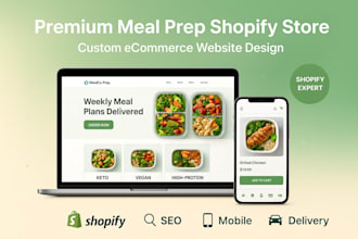 build meal prep shopify store online seo ecommerce website design