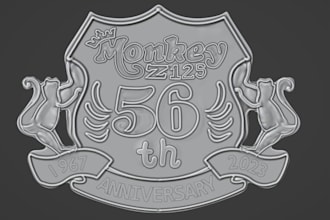 design 3d custom logo sculpt,3d medieval,3d emblem,3d model,3d metallic,zbrush