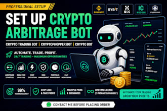 set up crypto arbitrage bot, crypto trading bot, cryptohopper bot, crypto bot