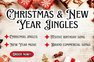 record christmas birthday songs, jingles, new year music for brands and ads