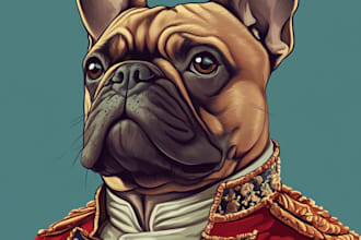 draw your dog or any pets into cartoon