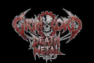 make a grindcore inspired death metal logo