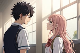 draw couple anime art for you