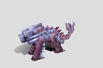 do a minecraft 3d model in blockbench