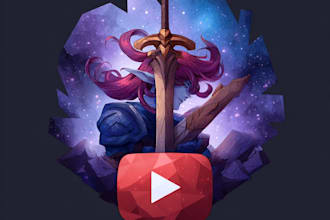 draw fantasy youtube,gaming channel logo