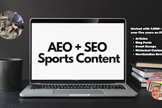 write aeo and SEO sports related content