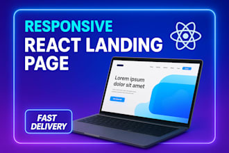 build a responsive react landing page