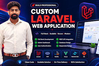 build custom laravel full stack web application