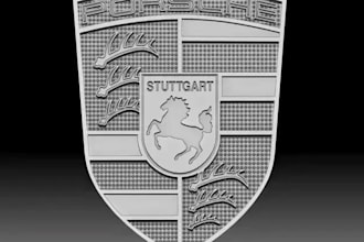 sculpt 3d printable logo,3d emblem,3d rendering,cnc ready model,stl file,zbrush