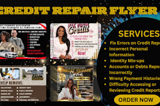 create a high converting credit repair flyer and correct inaccurate credit items