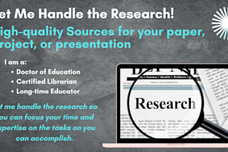 find quality research sources for your project