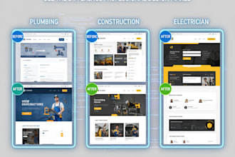 design plumber, electrician, construction service websites that convert clients