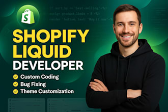 fix, customize or build your shopify store using expert shopify liquid coding