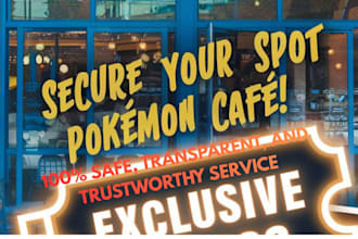 book, secure, and reserve your pokémon café tokyo or osaka booking