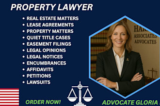 draft quiet title petitions, property affidavits and real estate dispute filings
