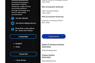create modern resume and certificate design for you