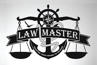 design law firm travels attorney and legal business logo