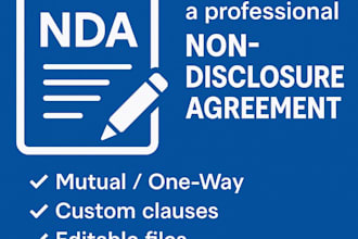 draft a professional non disclosure agreement nda