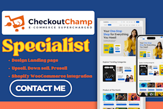 design and integrate checkout champ funnels with shopify and woocommerce