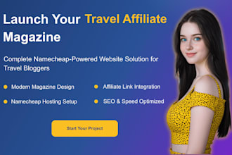create best travel affiliate magazine site with namecheap