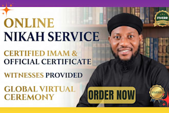 officiate your online nikah with witnesses and certificate