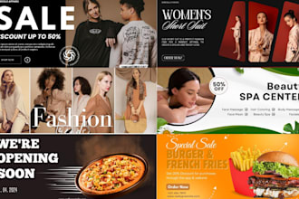 design website banner ads, web banner, shopify banner design, etsy banner