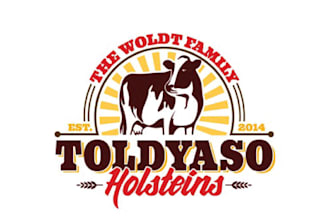 do agro dairy farm cattle agricultural logo design