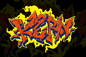 design an wildstyle graffiti for clothing line or streetwear