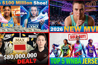 design sports youtube thumbnails for wnba or basketball