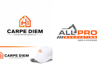 construction logo design strong, professional industry focused brand