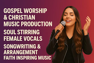 create gospel music, female gospel singer, gospel worship, christian music choir