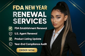 renew your fda facility, listings and US agent with full compliance support