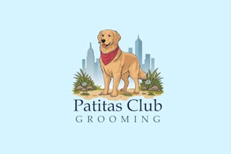 do animal pet farm house dog care logo design