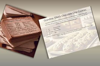 digitize your family recipes and turn them into beautiful printable keepsakes