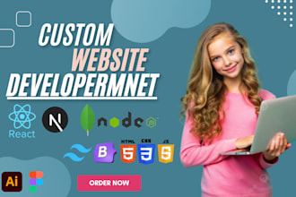 do custom website development as full stack developer