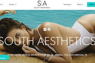 design squarespace medical spa website, aesthetic clinics and healthcare website