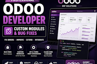 fix errors and bugs or create custom odoo module