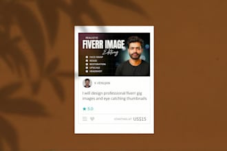 design pro level fiverr gig thumbnail, gig image, gig cover