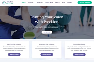 design painting website drywall website contractor website