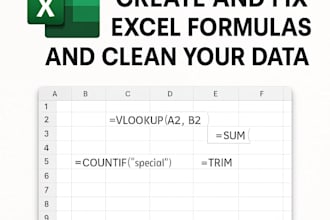 create custom excel formulas, fix errors, and clean up your data