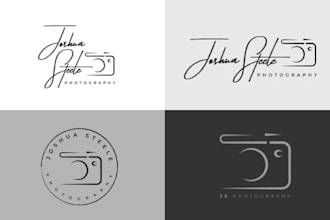 do professional, custom, signature, photography, and watermark logo