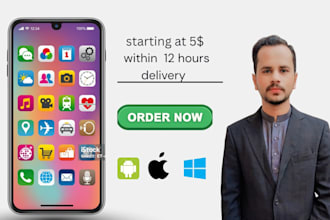 design a stunning mobile app logo for android and ios