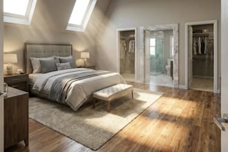 stage your floor plan into a  3d interior design render